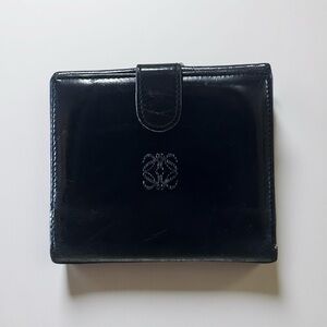 Loewe Smooth Black Anagram Wallet Men/Women